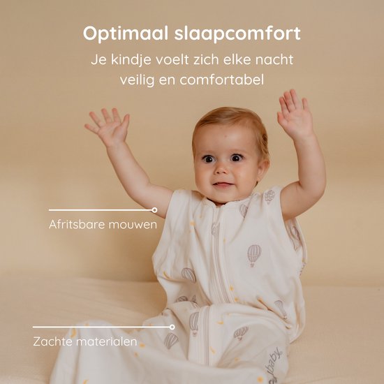Puckababy Slaapzak 4 Seizoenen Baby - Zomerslaapzak en Winterslaapzak (6m-2,5j) - TOG 0.25 tot TOG 2.5 - Balloons van Puckababy — afbeelding 3