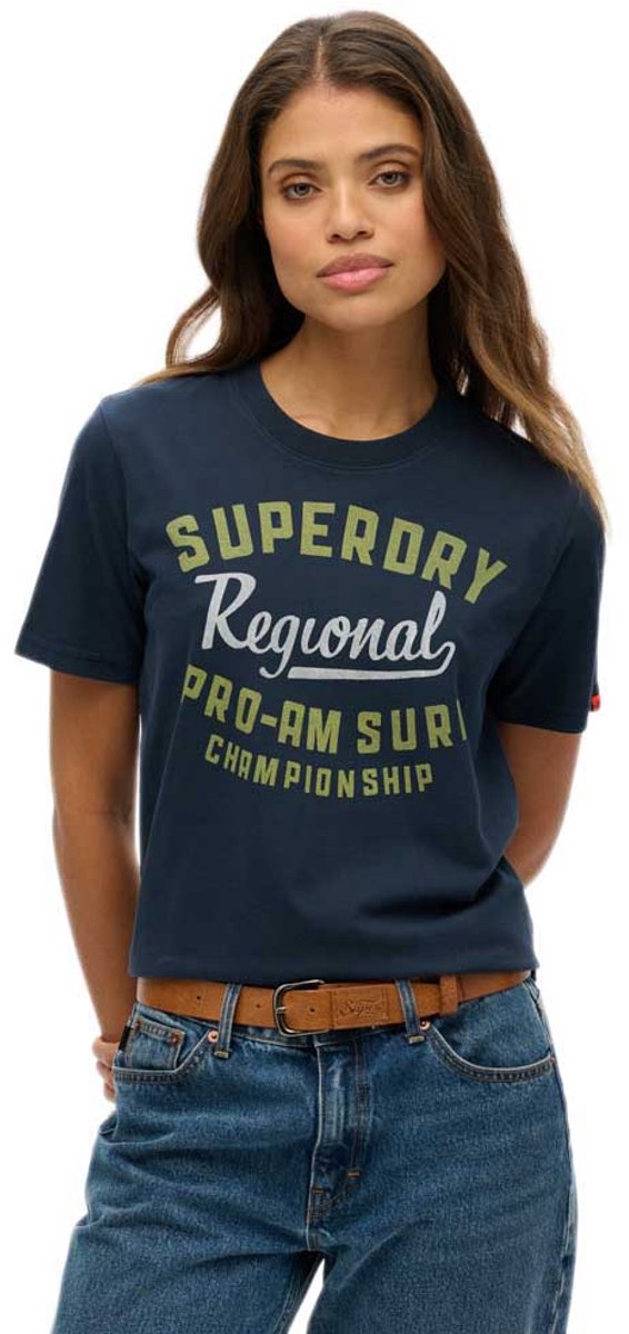 Superdry Lo-Fi Outdoor Relaxed T-shirt Dames T-shirts Marineblauw