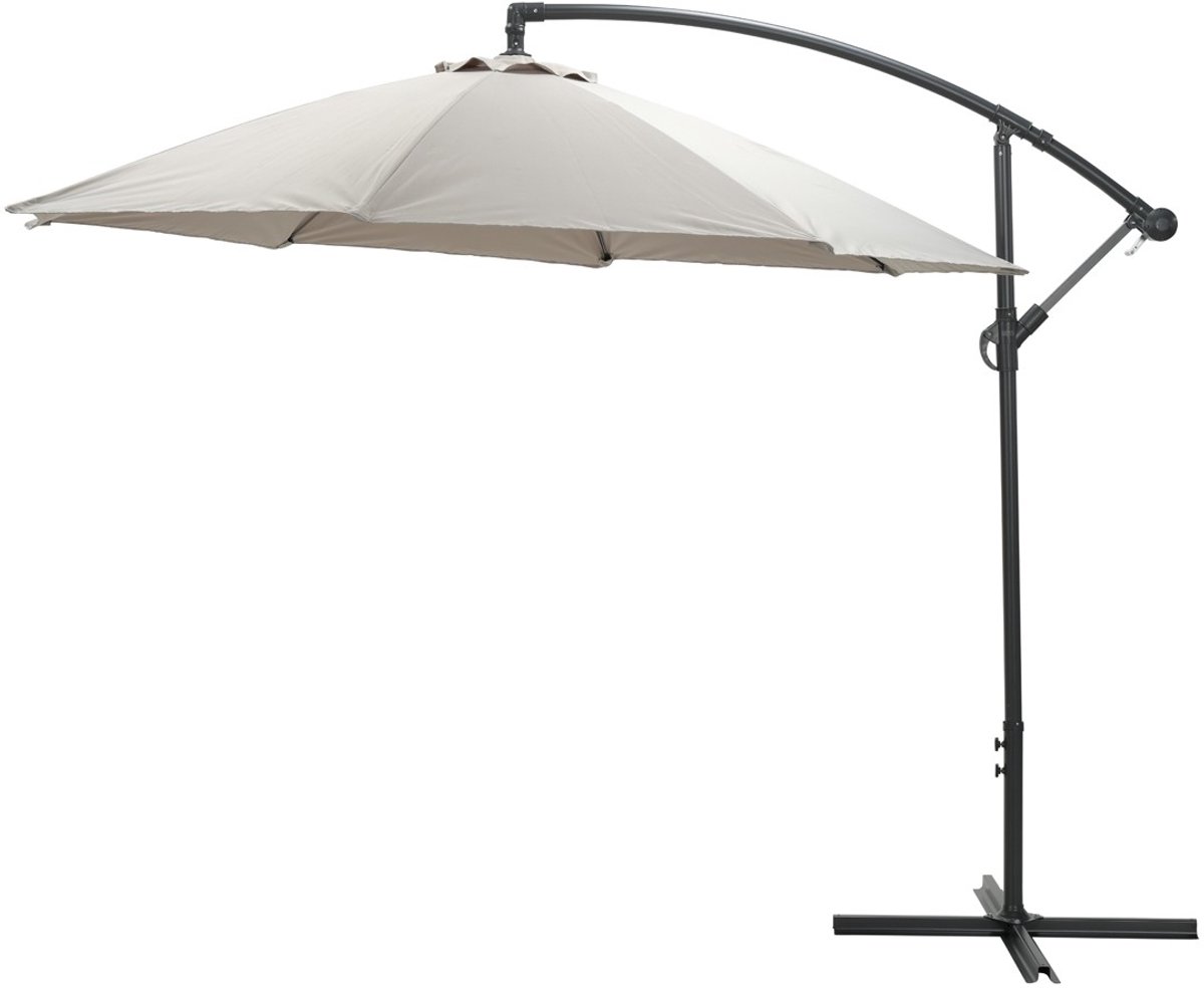 Athene parasol - Ø300 cm - carbon black - zand – foto 8