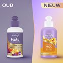 Vergelijking van Andrélon "Oud" Oil & Curl leave-in crème met "Nieuw" Perfecte Krul leave-in crème.