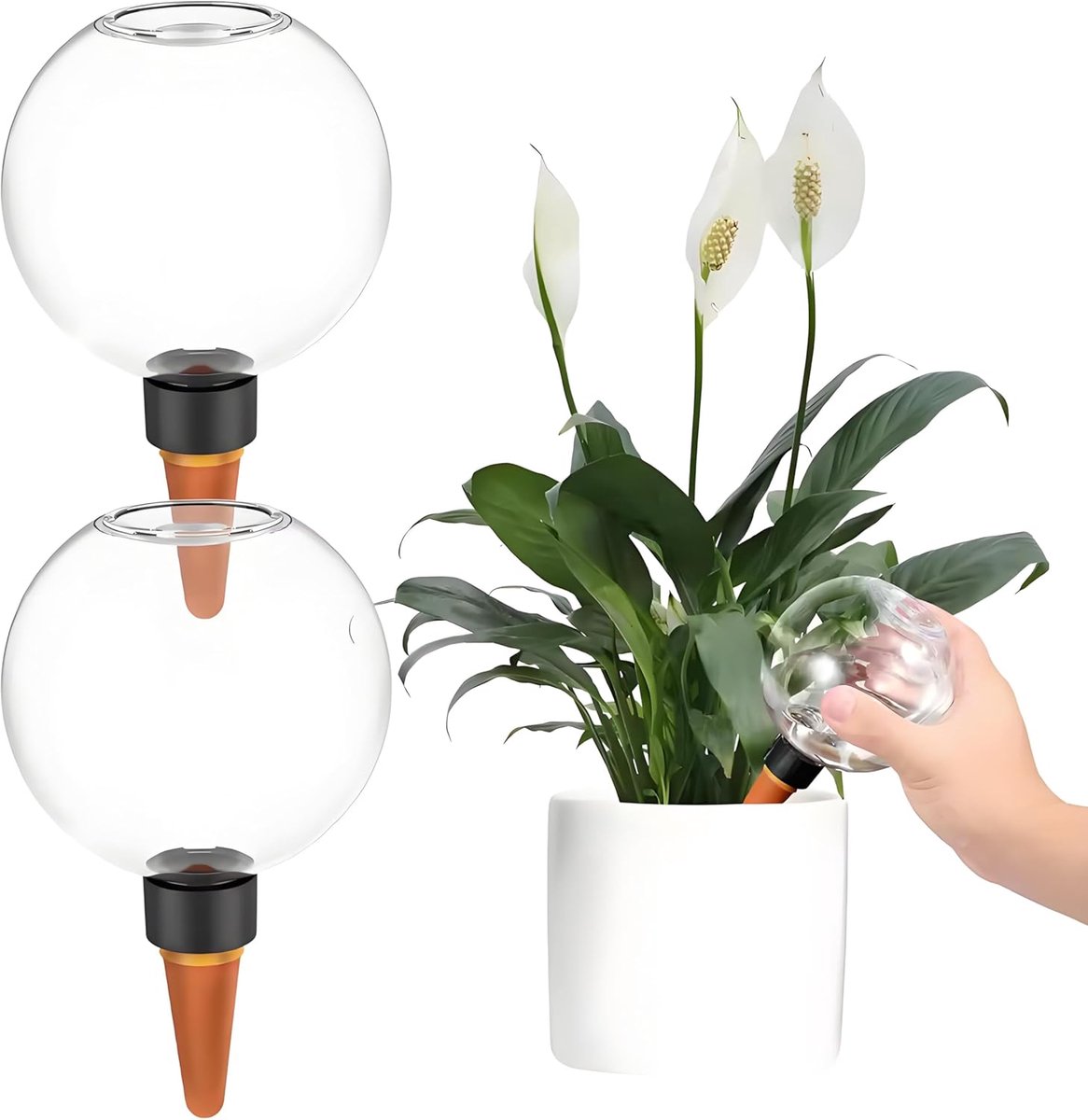 Gieter - waterdispenser - 2-pack plantenbewateringsbal - automatische plantenbewatering, zelf-aanzuigende bewateringsbal, plantenbewateringskan kamer balkon tuin plantenbewatering,