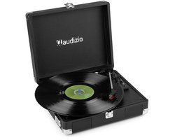 Platenspeler met speakers - Audizio RP111BK - Retro platenspeler - LP speler - Model 2025 - Zwart