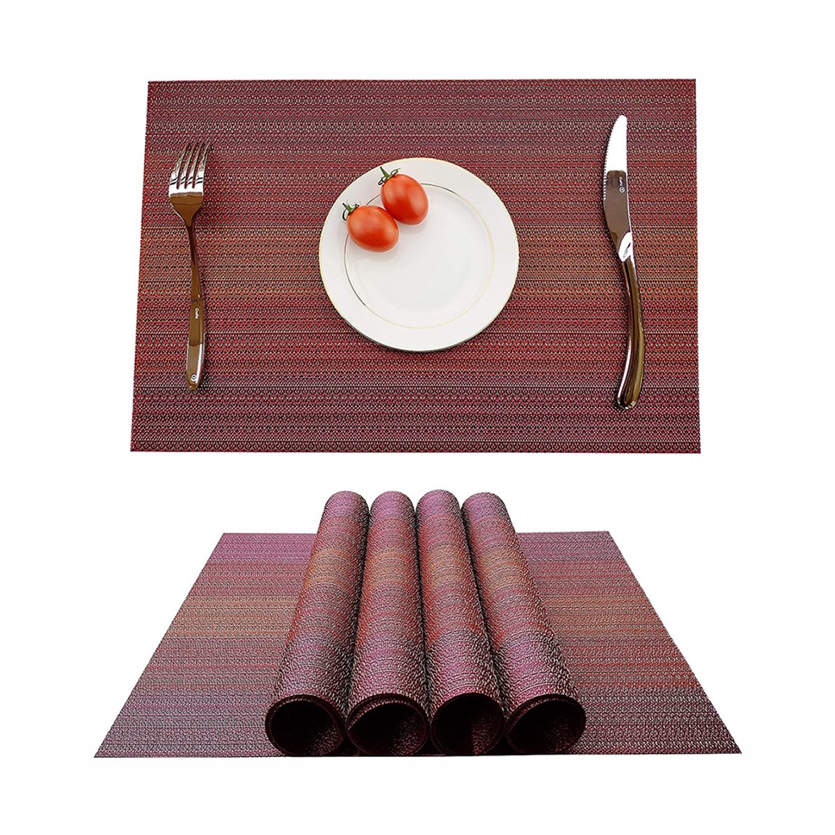 Tafelsets-Waterafstotend-Hittebestendig-Vuilafstotend-Rood
