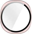 Roze smartwatch hoesje met screenprotector, display reflecteert