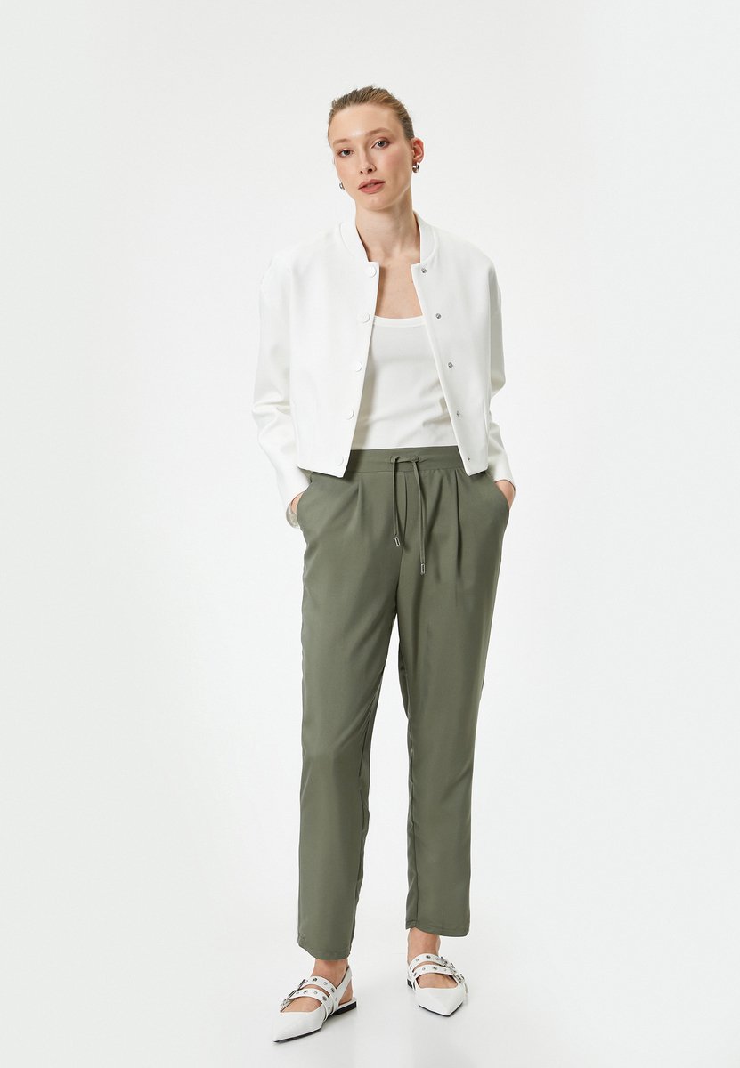 Hoge taille wortel Chinohose