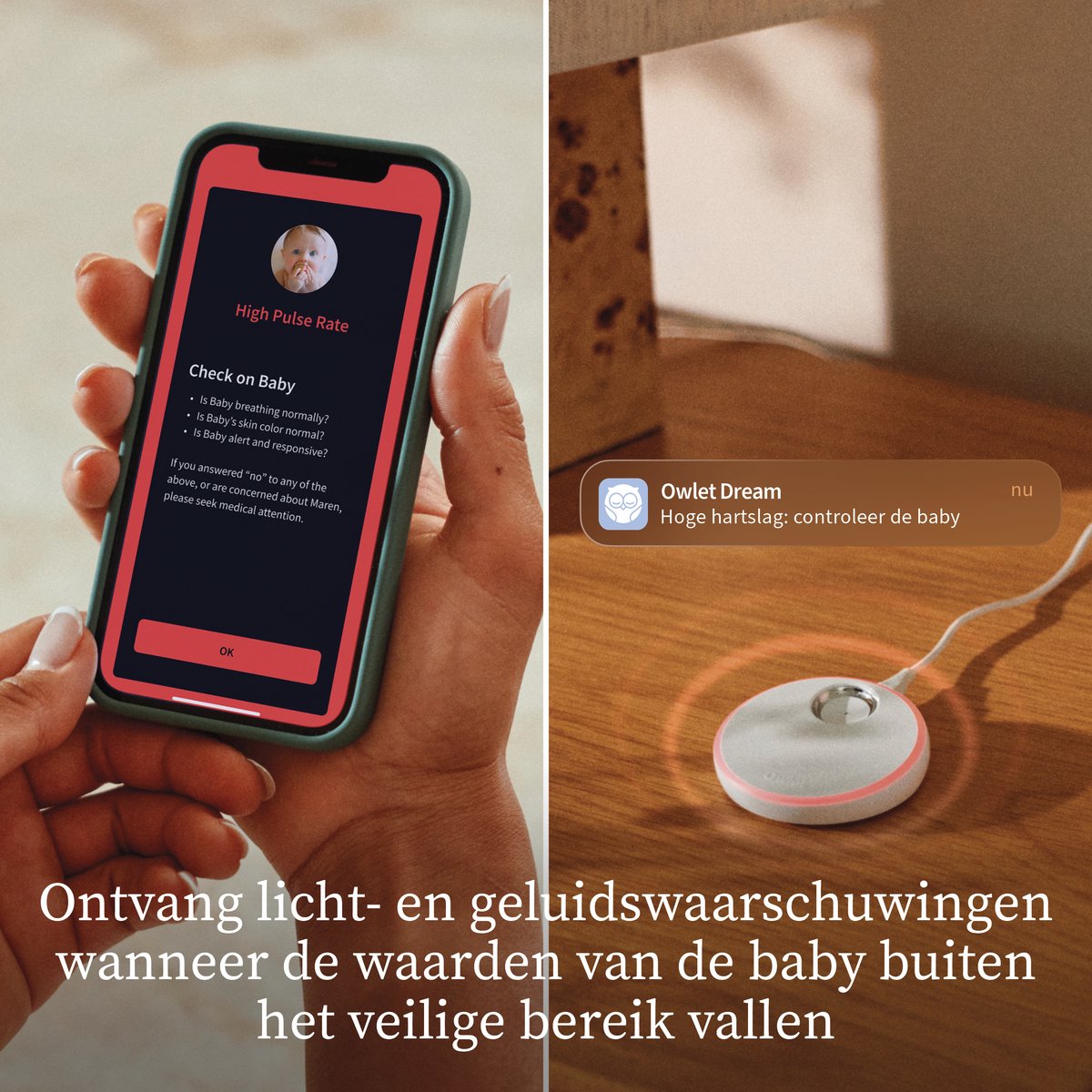 Owlet Dream Duo™ - Babyfoon met camera, hartslag- en thumbnail 3