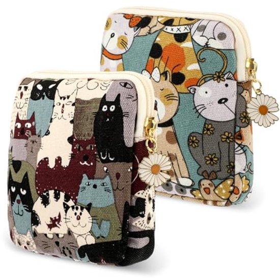 Opbergtas voor maandverband set van 2 - Schattig en multifunctioneel etui voor menstruatieproducten - Perfect voor tieners en vrouwen