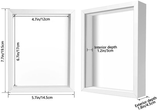 sunmeg 3D schaduwbox frame, diepe fotolijsten, houten vitrine, vierkante fotolijsten, bureaublad of muur, voor bloem, medaille en ambachten, 3D (zwart, 20,8 x 30 cm (A4
