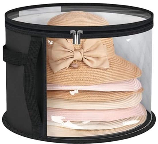 Lichte Ronde Hoedendoos met Deksel - Ideaal voor Thuis en Reizen