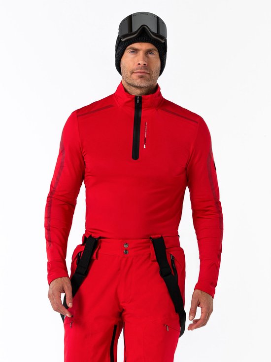 FALCON - pull de ski darby - Pull de ski avec fermeture éclair pour hommes - Rouge