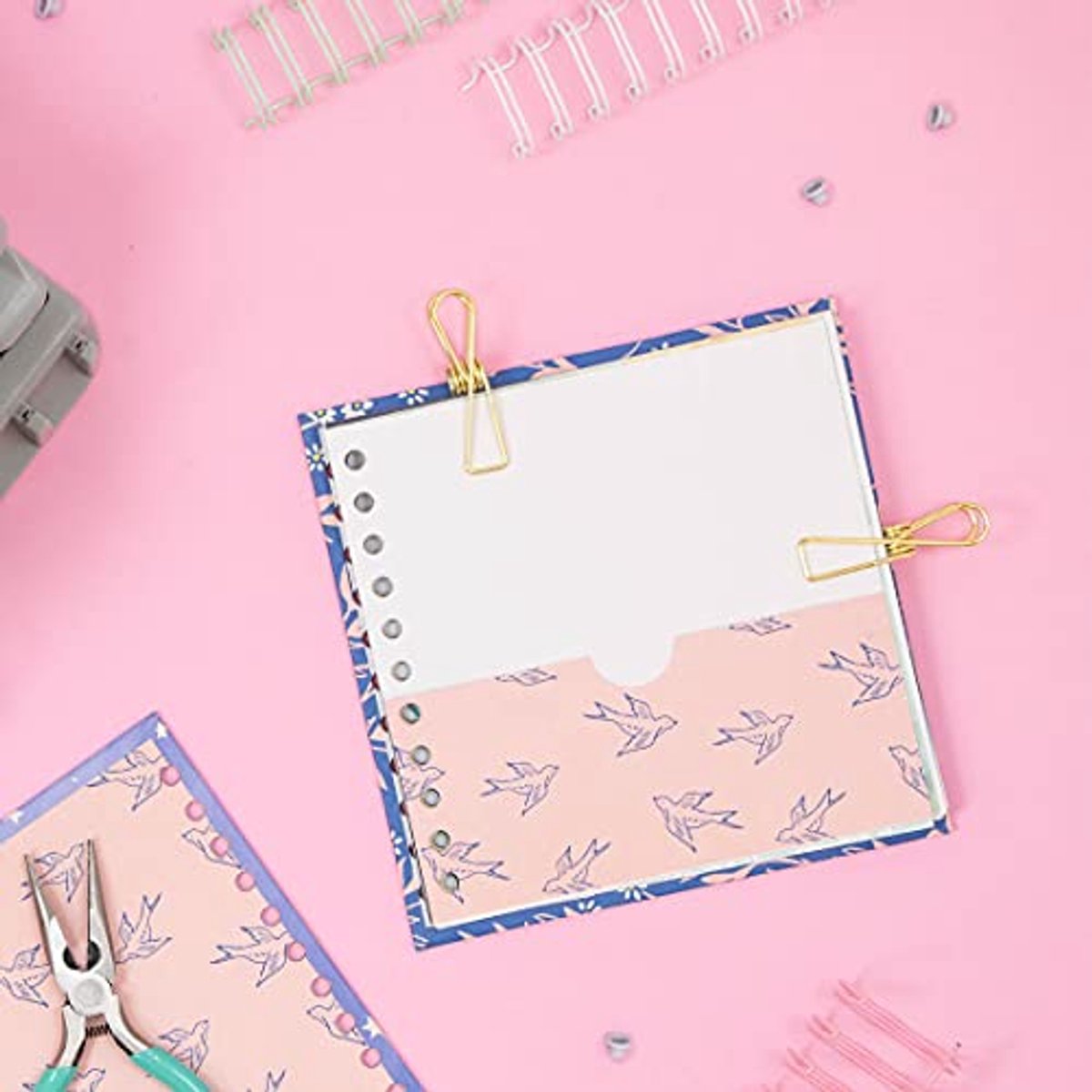 Set van 2 dubbele ringspiralen voor het maken van albums, boeken en planners thumbnail 3