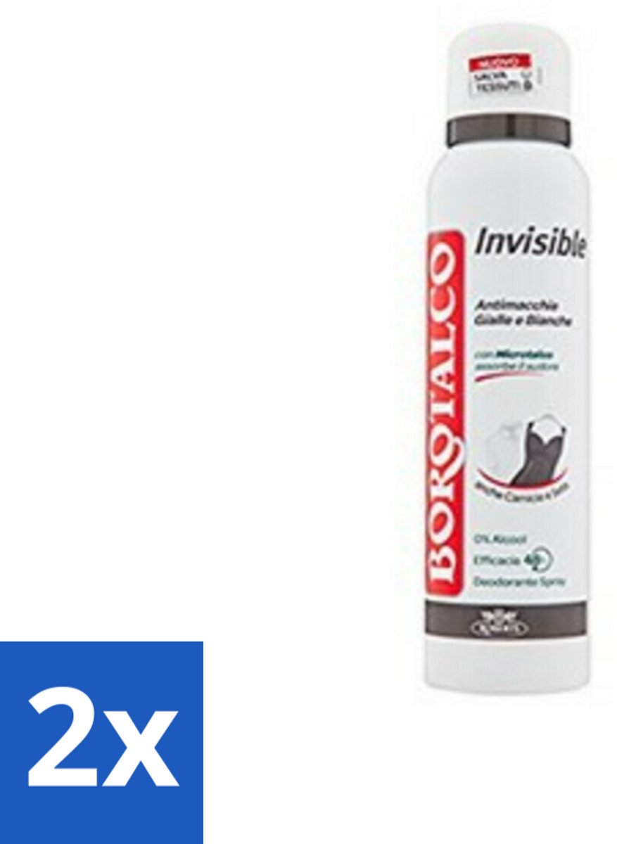 Borotalco Deospray Invisible 150 ml - Voordeelverpakking - 2 stuks