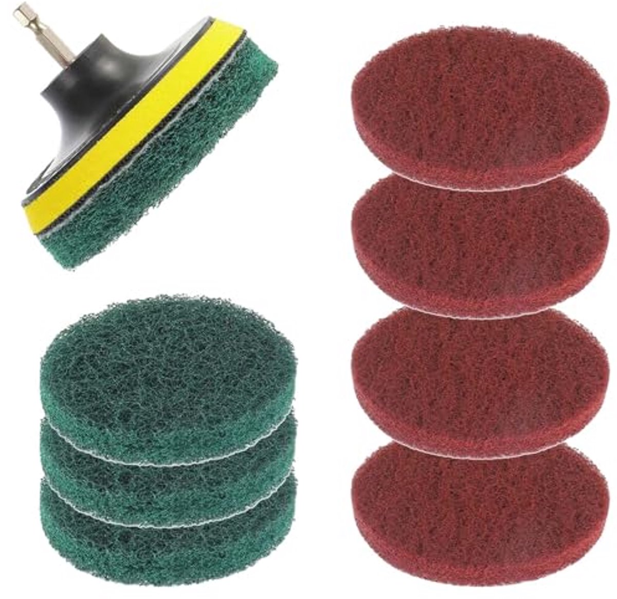 4 Inch Scrubborstel en Schuurpads Set voor Huishoudelijke Reiniging