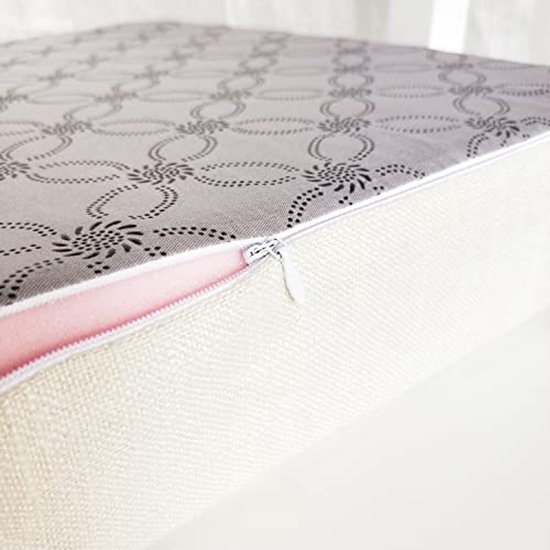 Op maat gemaakt linnen bankkussen voor binnen, wasbare hoes kussen met antislip onderkant, meerdere kleuren, zachte zitkussen voor tuinmeubelen, eetkamerstoelen (donkerblauw - 60 x 30 x 3 cm