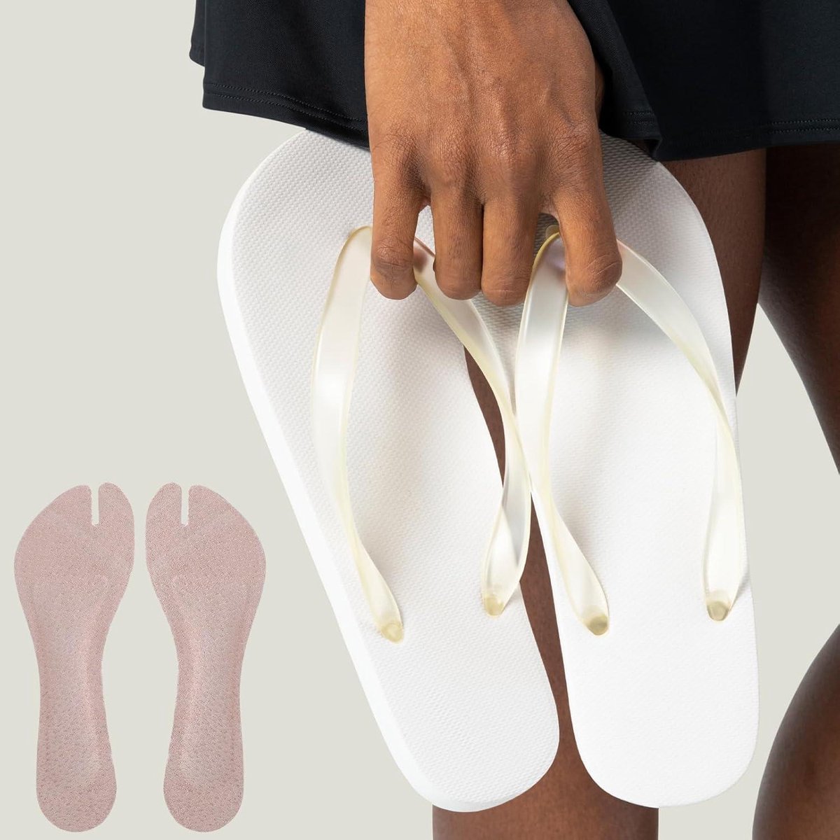 Flip-flop inlegzolen met zelfklevende teenslippers Comfortabele schoeninlegzolen met kussens Voetcomfort voor flipflops