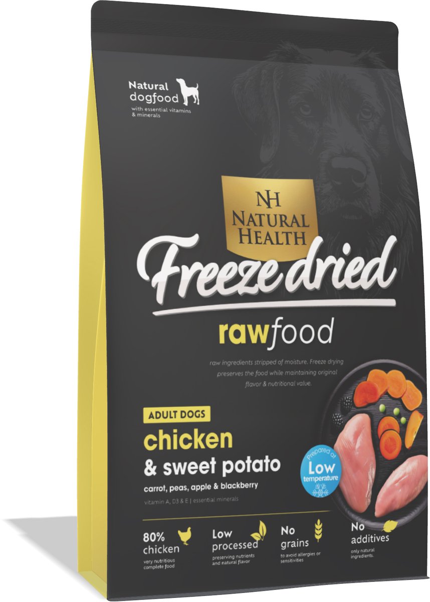 Natural Health hondenvoer Grainfree Freeze Dried Chicken 400 gram - Hond