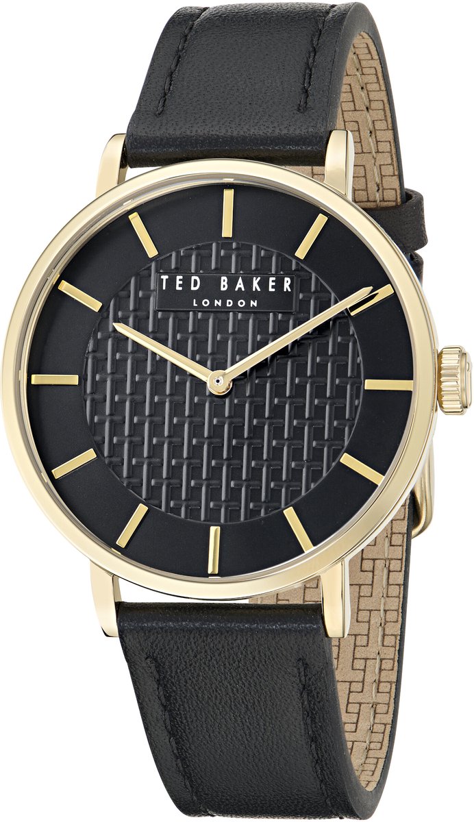 Ted Baker Staciie Gents Quartz Analoog Horloge Zwart Kast: 100% Roestvrij Staal | Armband: 100% Leer 38 mm BKPSGF501W0