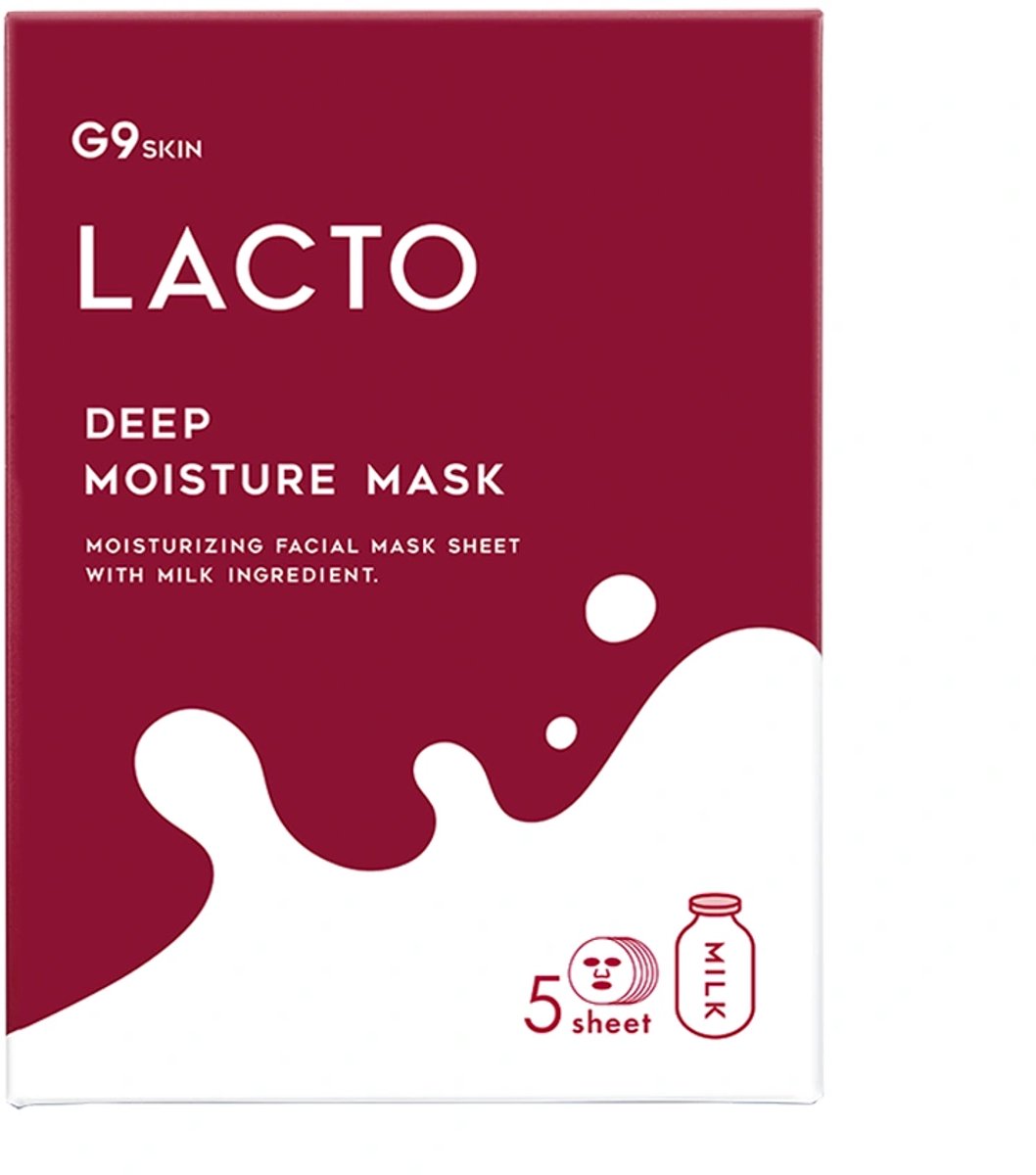 G9SKIN Lacto Deep Moisture Mask / Hydraterend bladmasker met melkeiwit 5 st.