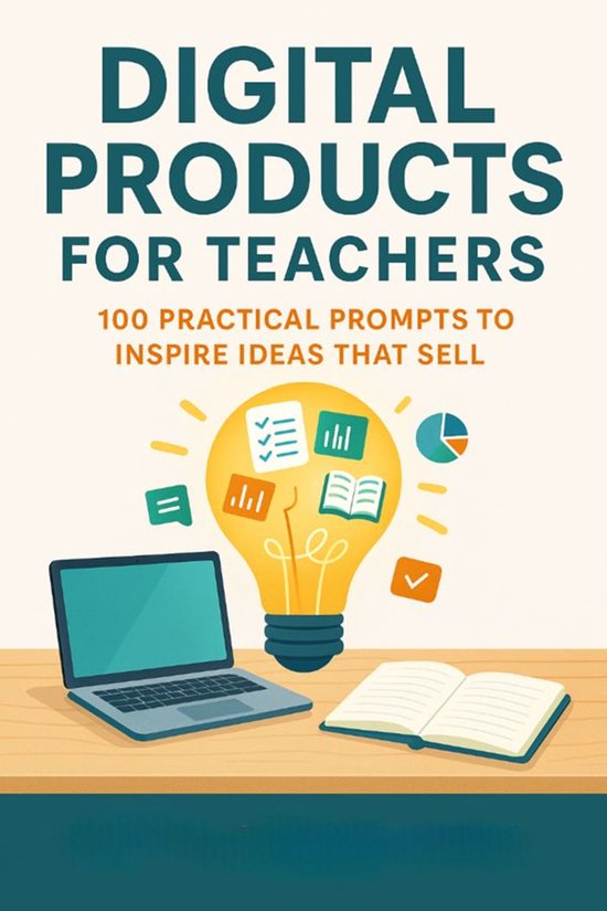Digital Products for Teachers 100 Practical Prompts to Inspi ... - cover