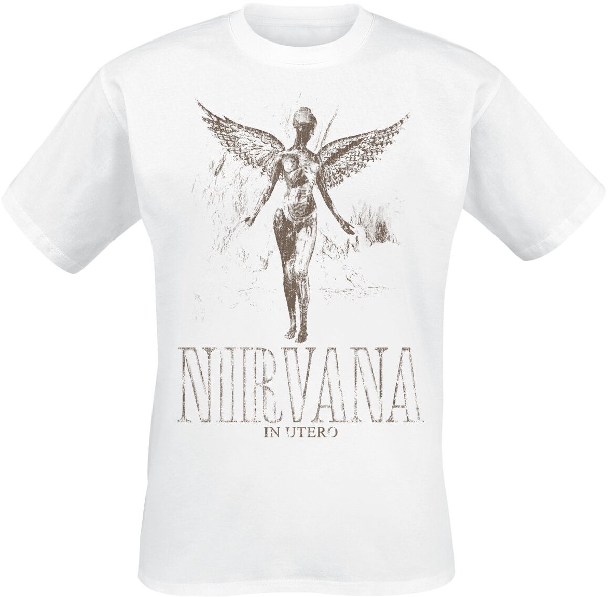 Nirvana In utero Heren T-shirt - wit - S