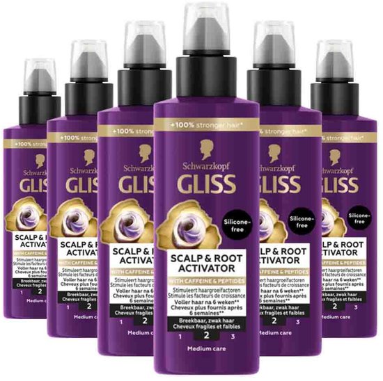 Gliss Hoofdhuid Serum Full Hair Wonder - 6 x 100 ml - Voordeelverpakking