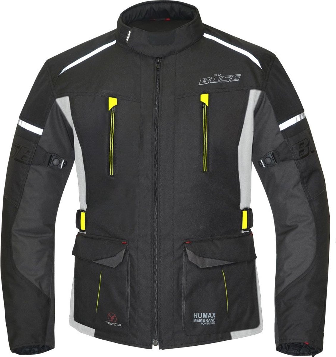 Büse Rider Zwart Grijs Neon Waterdicht Textiel Jas - Jas