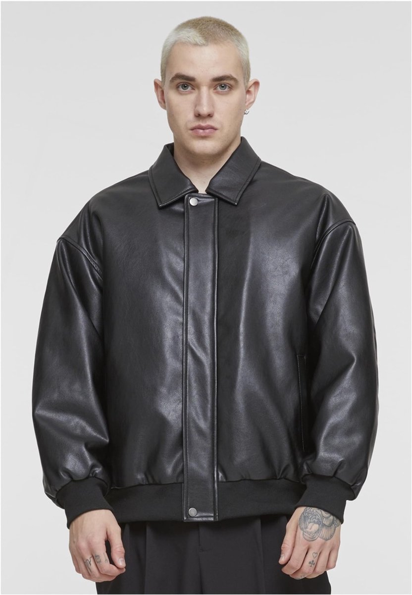 Urban Classics Synthetic Leather Blouson Jacket L Zwart