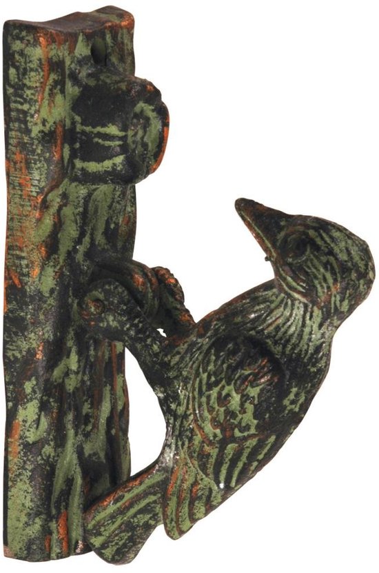 Foto: Groene patina specht deurklopper charmant accessoire 1 stuk