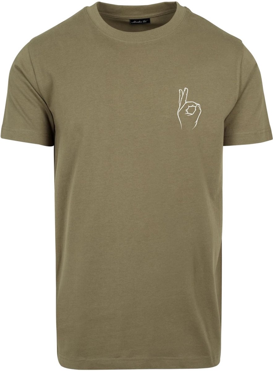 Mister Tee Easy Sign Heren T-shirt XXL Olijfgroen