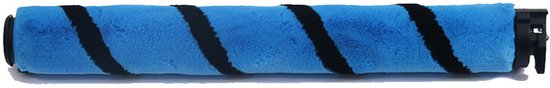 Blauwe borstelrol met zwarte strepen, voor stofzuiger.