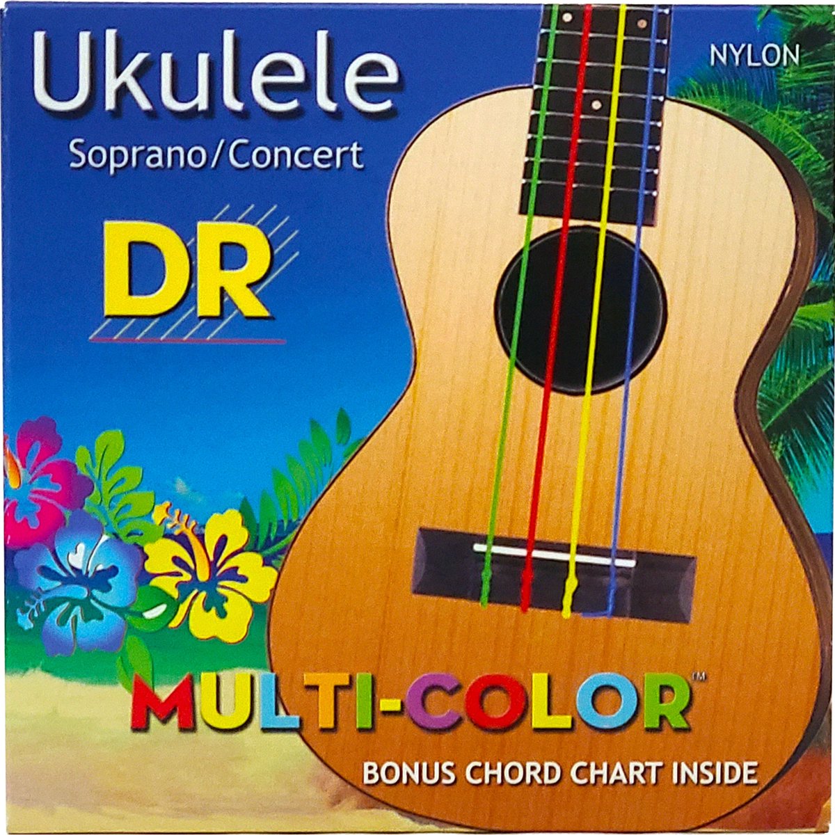 DR Soprano/Concert ukelele-snaren Neon Multi Color