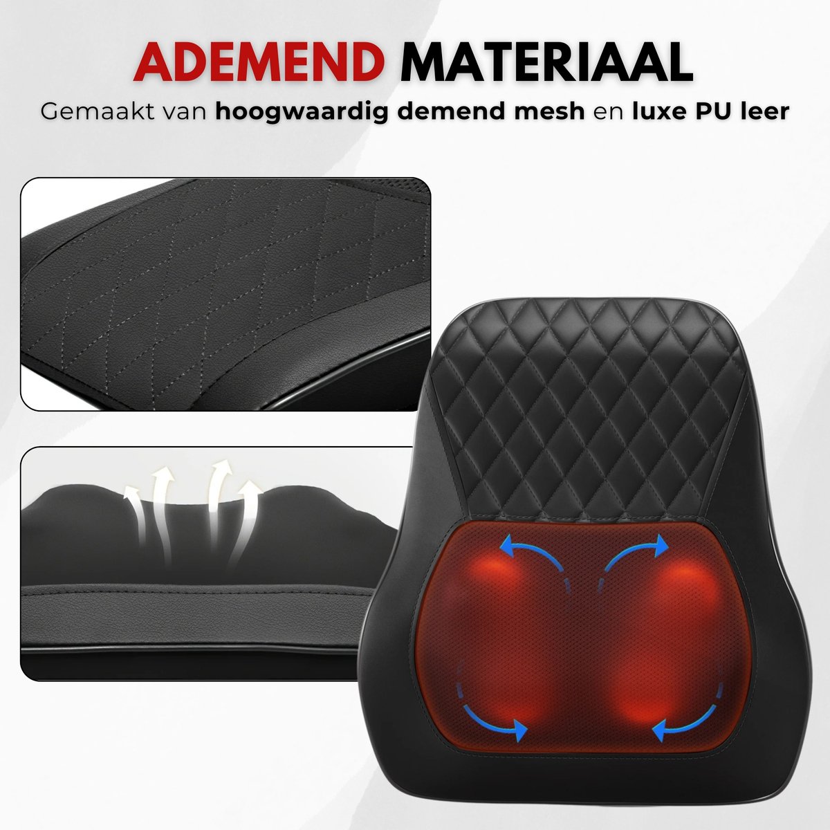 Boncy® Massage Apparaat - Nekmassage & Rugmassage Kussen - Shiatsu Massagekussen met Warmte Functie - Massageapparaten Nek - Rug Apparaten thumbnail 4