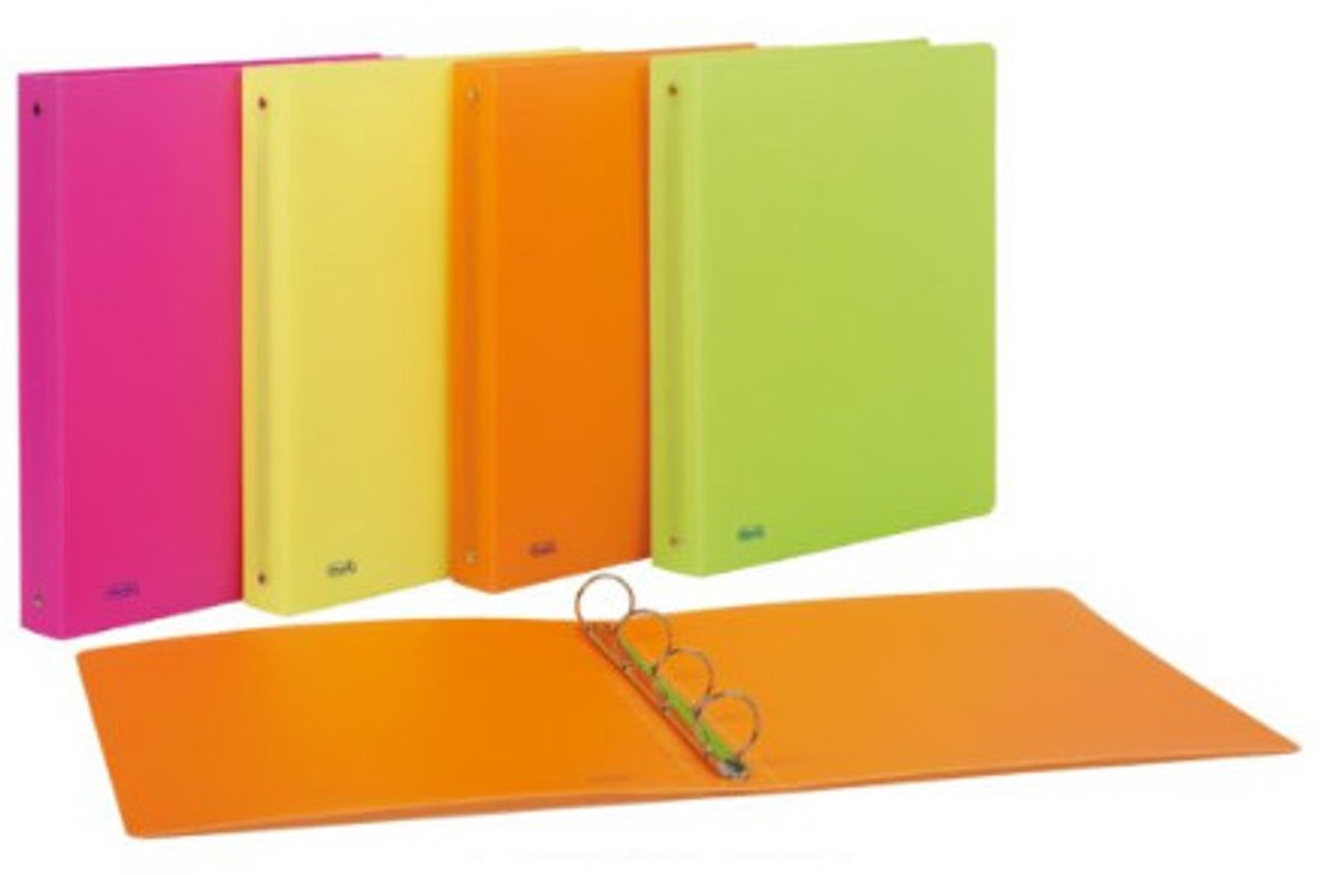 Favorit 400090369 ringband A4 Groen, Oranje, Roze, Geel