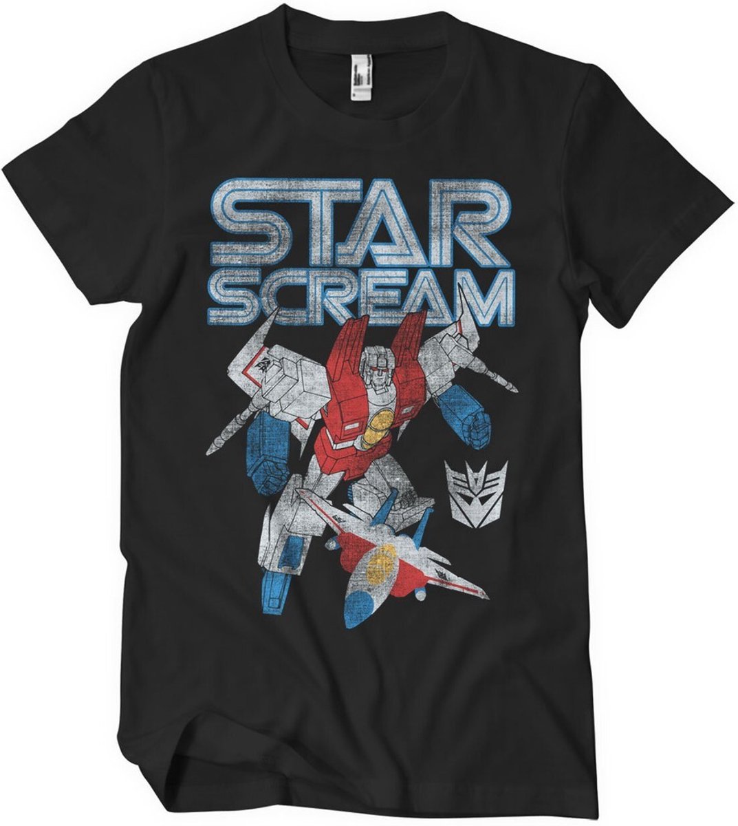 Transformers Stars-crème gewassen T-shirt, zwart
