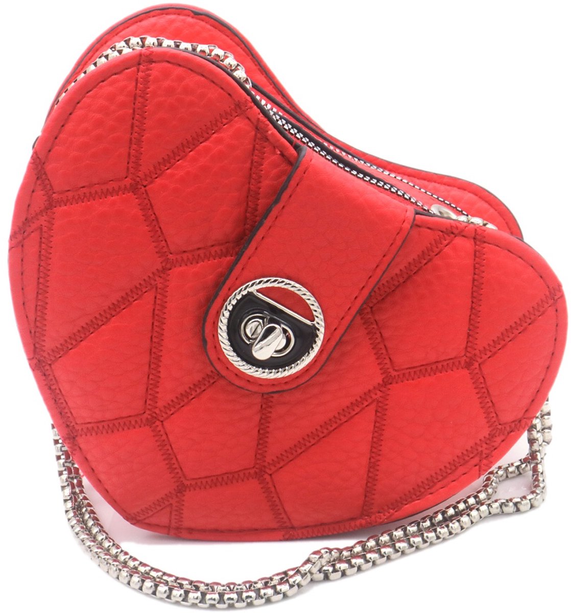 Schoudertas Hart - rood - 18x14.5x7.5cm