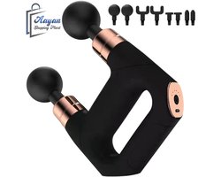 Massage Gun – Dubbele Lichaams- en Rugmassager met 8 Opzetstukken – 69418