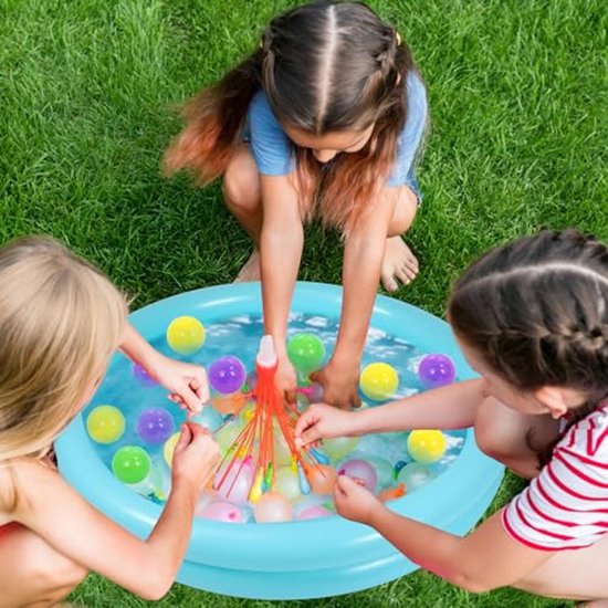 Opblaasbaar kinderbadje, 60 cm, zomerspeelgoed, klein zwembad voor buiten, opblaasbaar, voor binnen en buiten van Merkloos — afbeelding 2