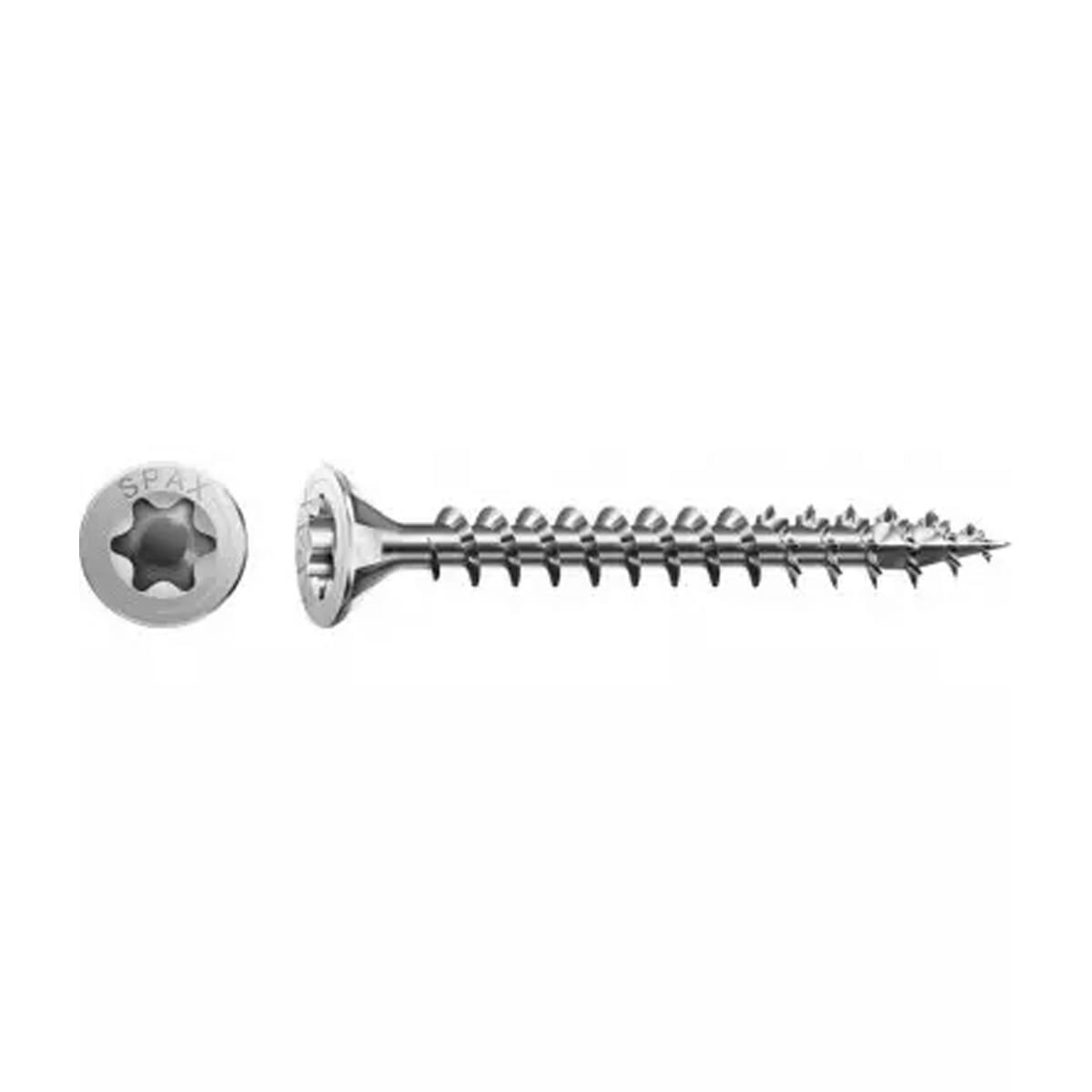 Spax torx houtschroef platte kop - 3.5x20mm - t10 - 25 stuks