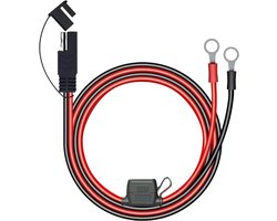 SAE Stroomkabel 12AWG - 12-24V - 15A - SAE Connector naar Kabelschoen Ring - 60 cm