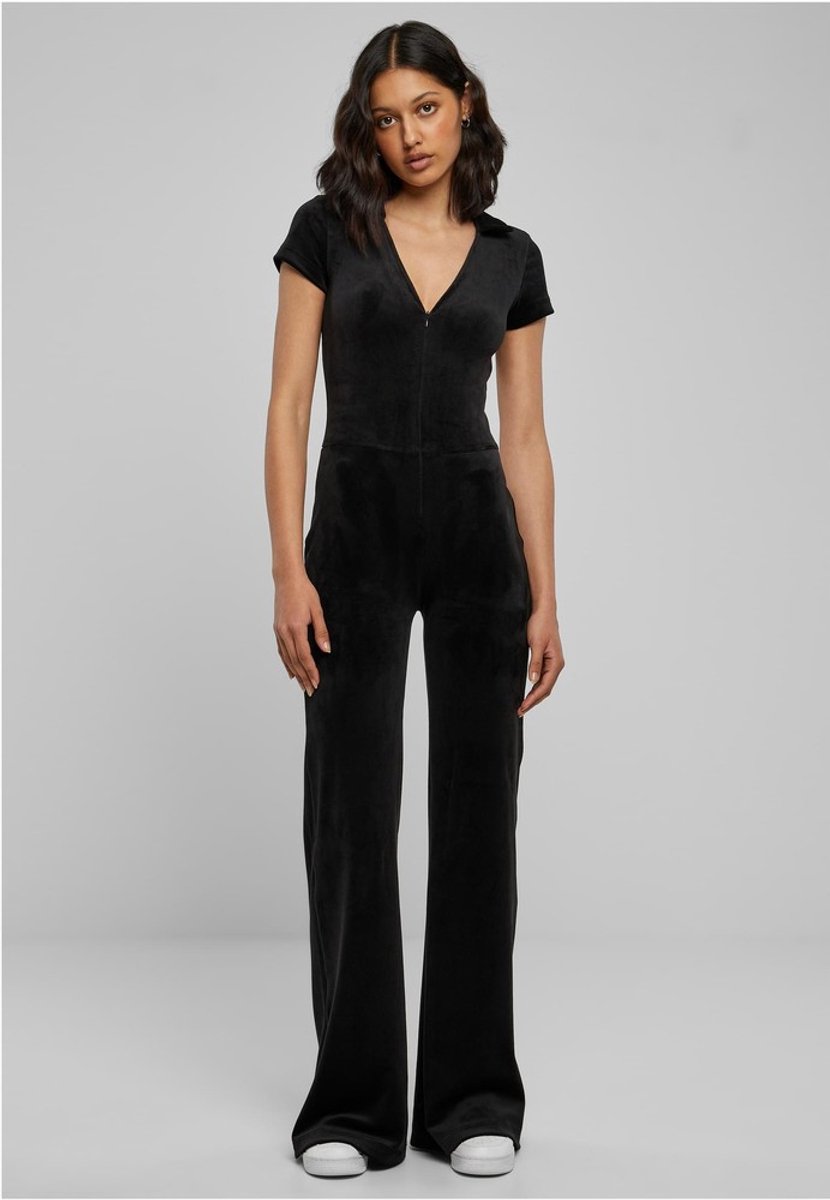 Urban Classics Velvet Jumpsuit M Zwart