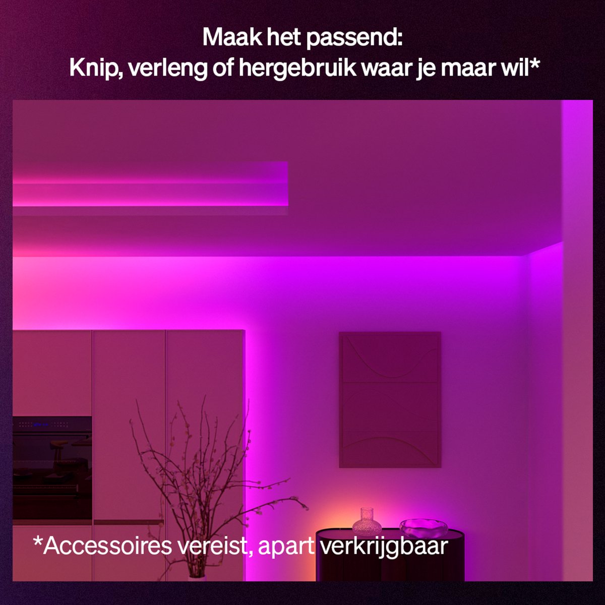 Philips Hue Flux ultraheldere LED strip 5 m Aan te passen scènes en effecten Nauwkeurige kleurovergangen van Chromasync™ Ultrahelder, echt wit licht 4800 lumen — afbeelding 5