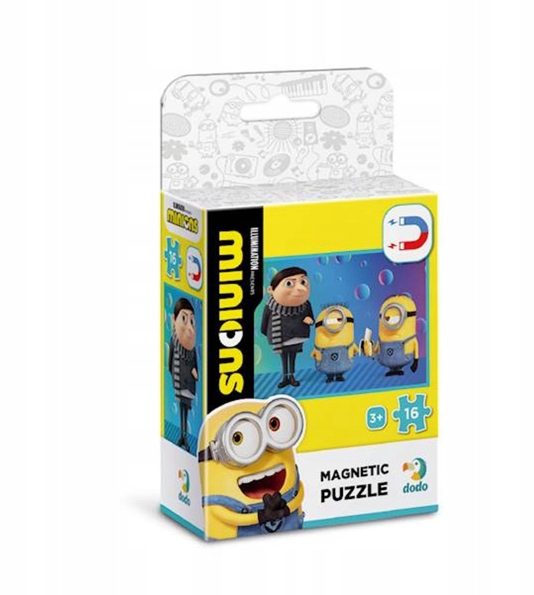 Minions Magnetische Puzzel 16 Elementen - Gru en Dodo