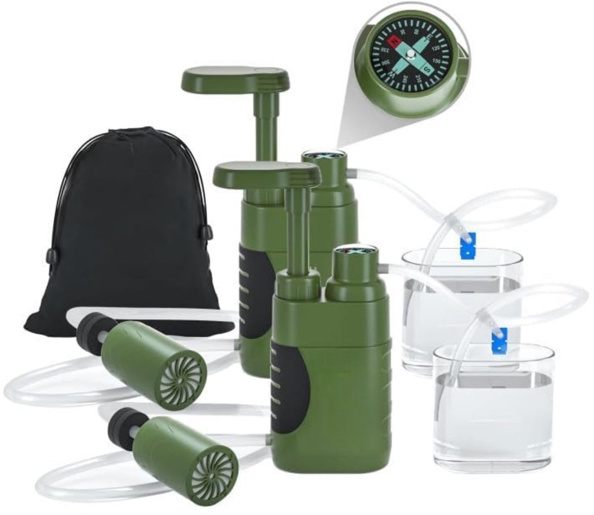 MMP® Waterfilter noodpakket - Waterfilter - Groen - 8cm x 5cm x 17cm