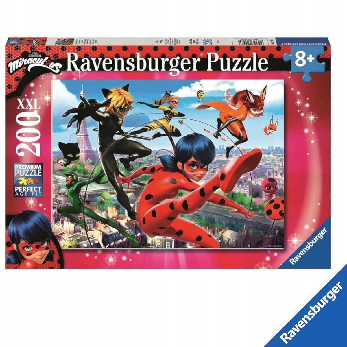 Ravensburger Puzzel 200 Stukken Miraculous: Ladybug & Cat Noir XXL