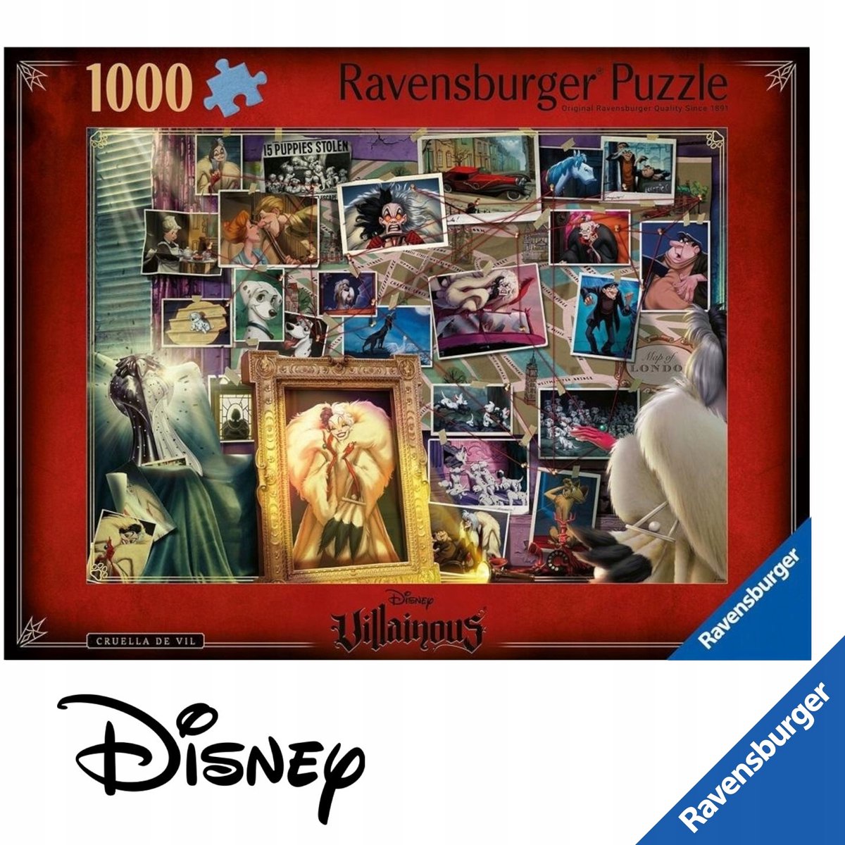 Ravensburger Disney Villainous Cruella De Mon 1000 Stuk Puzzel