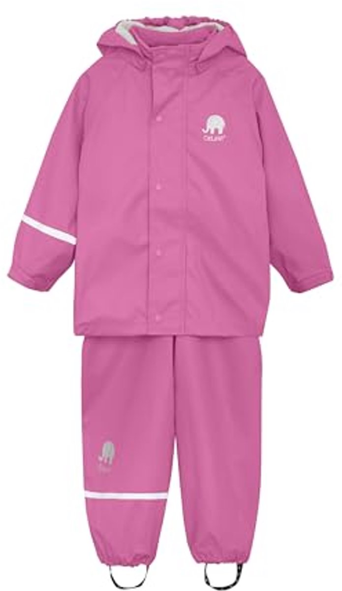 Celavi Unisex Basic Suit Solid Regenjas, roze