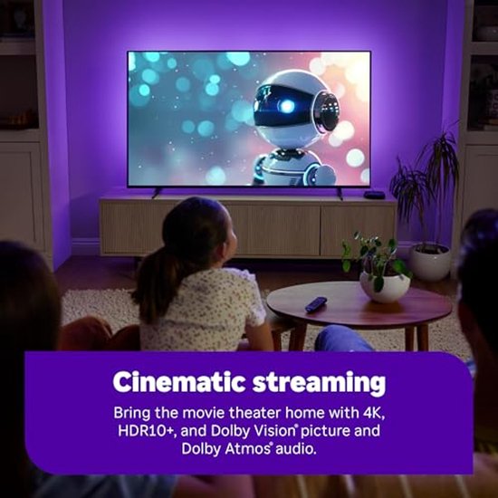 Roku Ultra 2024 - Ultieme streaming-speler - 4K-streamingapparaat voor tv met HDR10+, Dolby Vision & Atmos - Bluetooth en Wi-Fi 6 - Oplaadbare spraakafstandsbediening Pro met verlichte knoppen — afbeelding 3