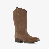 Bottes de cowboy Harper pour femme en daim marron - Pointure 41 - Cuir véritable