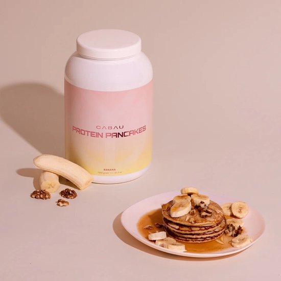Cabau Lifestyle - Protein Pancakes - Hoogwaardige Eiwitten - Banana - 25 pannenkoeken - Eiwitpannenkoeken - Klaar in een handomdraai - Makkelijk te bereiden van Cabau — afbeelding 3