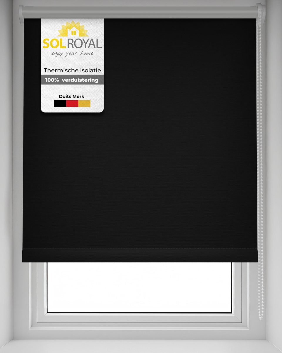 Sol Royal T42 – Thermisch rolgordijn verduisterend 60x160 cm zwart – Zonder boren